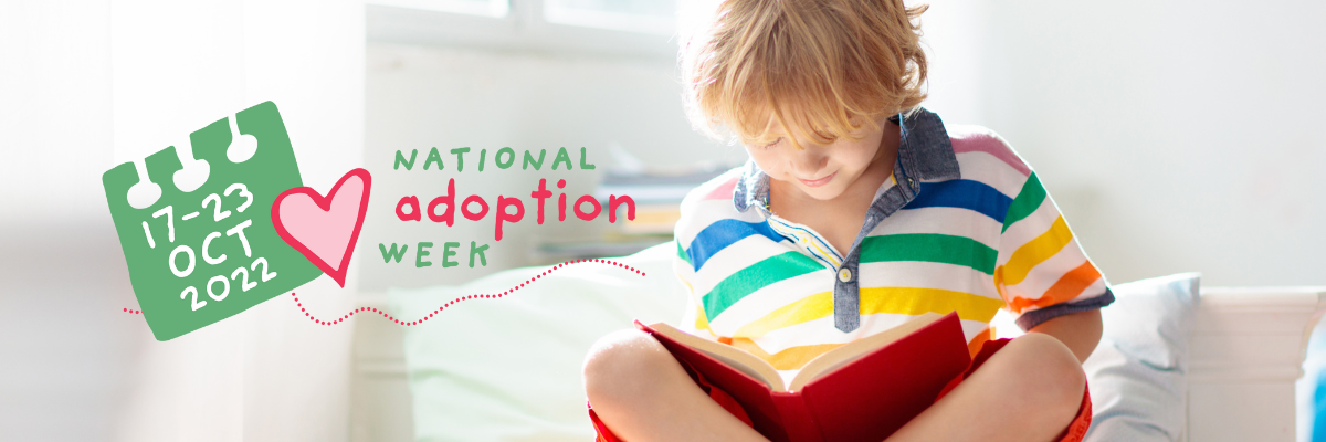 National Adoption Week 2022 - boy reading a book alone