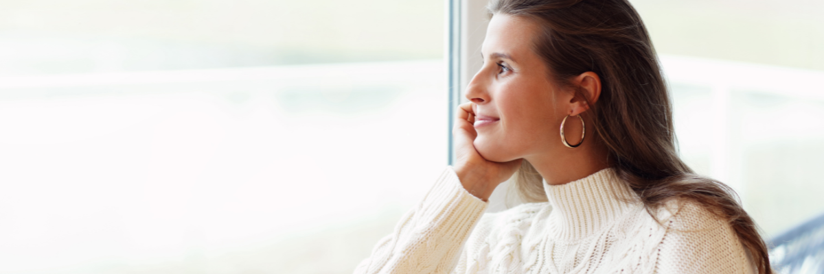 Women smiling out of window