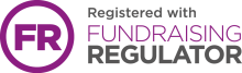 Registered with Fundraising Regulator text and logo